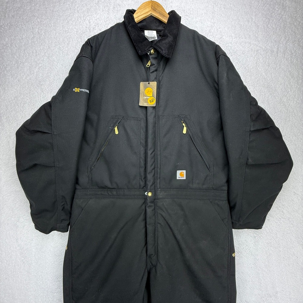 Carhartt Yukon Extremes Arctic Quilt Lined Coveralls Mens 46 X06 BLK‎ NWT